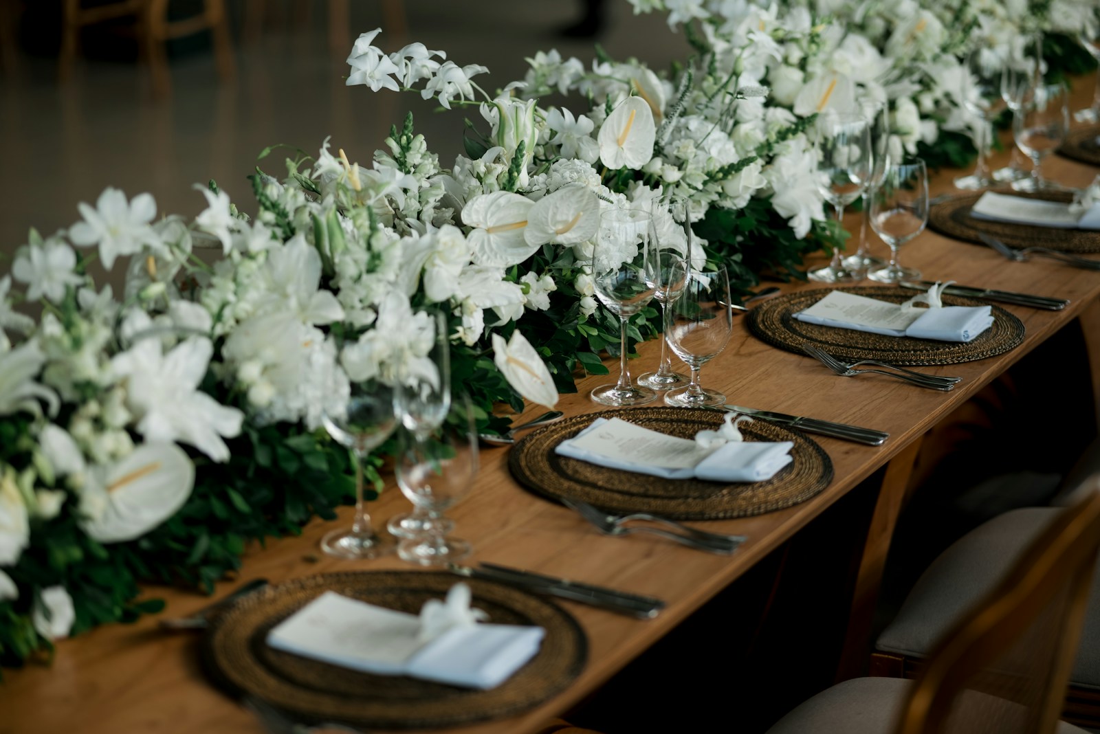 An elegantly set dining table